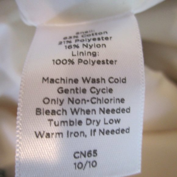 10P Talbots jacquard STUNNING cotton blend YELLOW CREAM textured PLAID skirt 21" - Picture 7 of 10